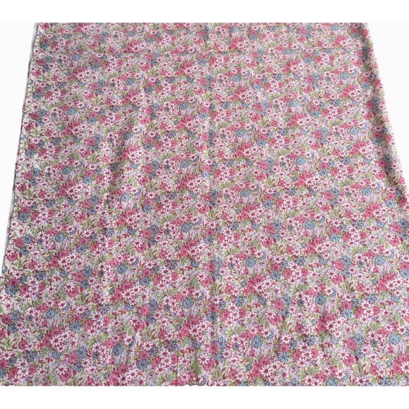 Unbranded Other - Vtg Calico Floral Pink Aqua Lavender Peach Lightweight Cotton Blend Sewing BTY